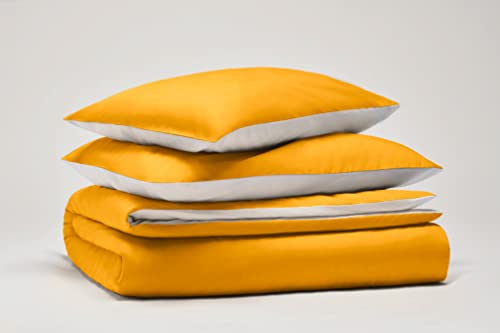 Pantone™ - Bettwäsche-Set für Doppelbett, 255 x 200 cm, 100 % Baumwolle, Perkal, 200, Fadenzahl – zweiseitig, Braun/Weiß von SWEET HOME
