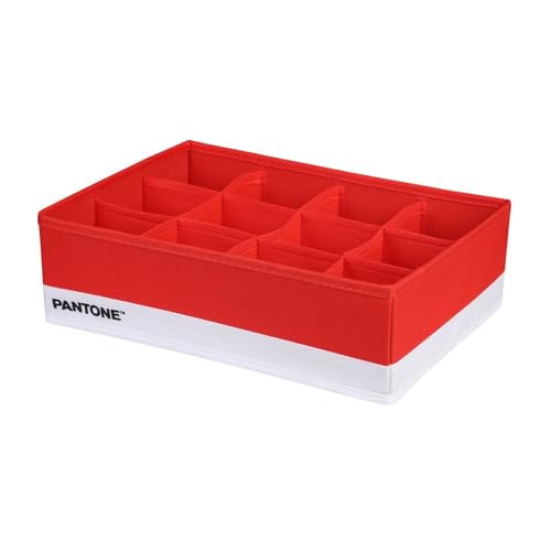 Pantone™ Organizer für Schrank und Schubladen, platzsparend, 2 Stück, 12 Fächer für Bettwäsche, Zubehör, Organizer, Schubladen, Bad, Schlafzimmer, Organizer, Schrank, Schubladen, faltbar, 32 x 22 x 10 von SWEET HOME