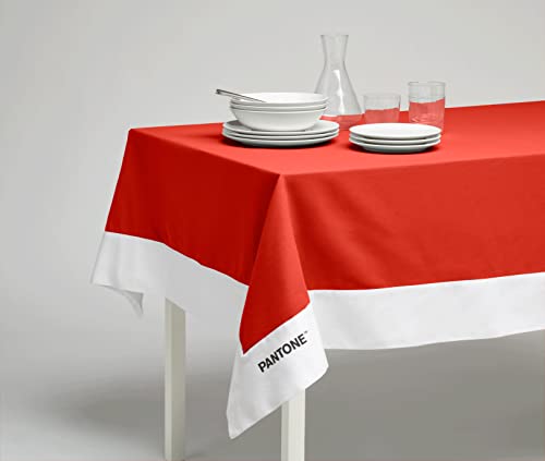 Pantone™ - Rechteckige Tischdecke für 8-Sitzer, 140 x 240 cm, 100 % Baumwolle, 220 g, Rot von SWEET HOME