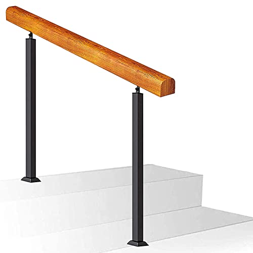 2-3 Stufen Handlauf Treppengeländer Eingangsgeländer Geländer Hauseingang Treppenhandlauf Handläufe Stützsatz Übergangshandläufe für Betonstufen oder Holztreppen, Stütze 200 kg (Size : 140cm/55inch) von SXBHDM