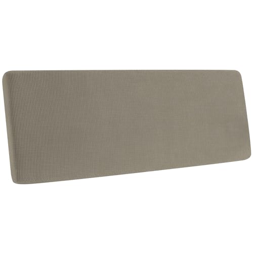 Sofa Sitzkissenbezug, Sofa Sitzkissenbezug Stretch, Elastischer Kissenbezüge, Husse Überzug Bezug Für Sofa Sitzkissen, rutschfest Stoff Tartan (Taupe,Rückenkissen XL) von SYLC