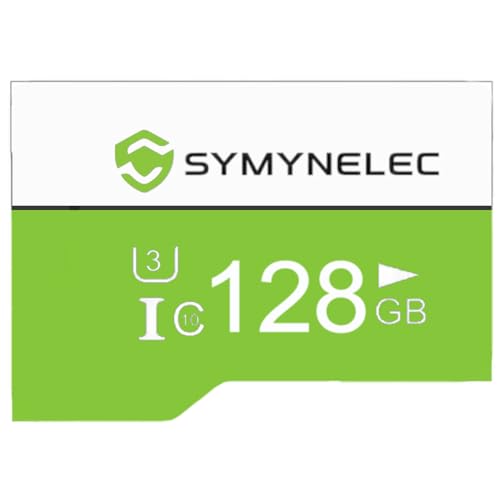 SYMYNELEC 128 GB TF Speicherkarte, Hochgeschwindigkeits Full HD TF Speicherkarte mit Adapter für Kamera, Smartphone, Tablet, Computer, Drohne und Laptop (TF-128G-1 Stück) von SYMYNELEC