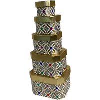 Set Von 5 Stapelbaren Geschenk - Oder Dekorativen Aufbewahrungsboxen von SabrinklesFinds