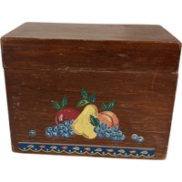 Vintage Holz Große Rezept Aufbewahrungsbox Frucht Themen. Landhaus Im Landhaus-Look von SabrinklesFinds