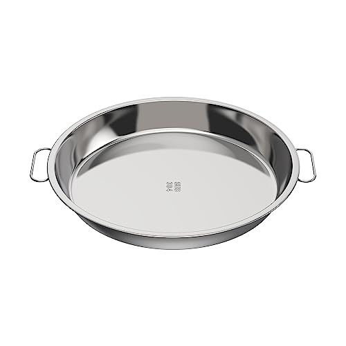 SafBbcue 33 cm BBQ Smoking Drip Pan for Big Green Egg, Kamado Joe & Weber Kettle Charcoal Grills Accessories, Weber Gourmet BBQ System Accessory, Stainless Steel Round Grilling Drip Pan, Baking Tray von SafBbcue