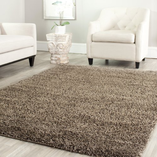 SAFAVIEH Zottelig Teppich für Wohnzimmer, Esszimmer, Schlafzimmer - California Shag Collection, Hoher Flor, Pilz, 122 X 122 cm von Safavieh