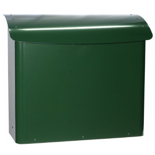 Wandbriefkasten Safepost 21 grün (RAL 6005) moderner Postkasten geschütztes Schloss großes Volumen von Safepost