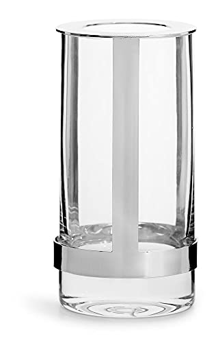 Sagaform 5018037 Hold Vase, Glas Transparent/Silber von Sagaform