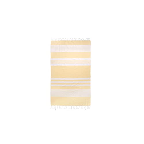 Sagaform Ella Hamam Handtuch aus Bio-Baumwolle in der Farbe Gelb, Maße: 145cm x 250cm, 5018384 von Sagaform