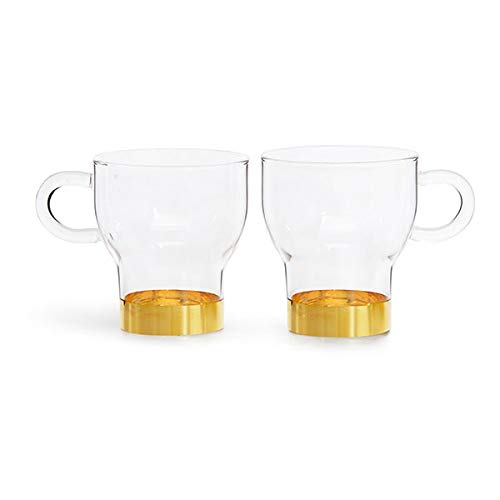 Sagaform Glassmug 2er Pack klein, gold 150ml von Sagaform