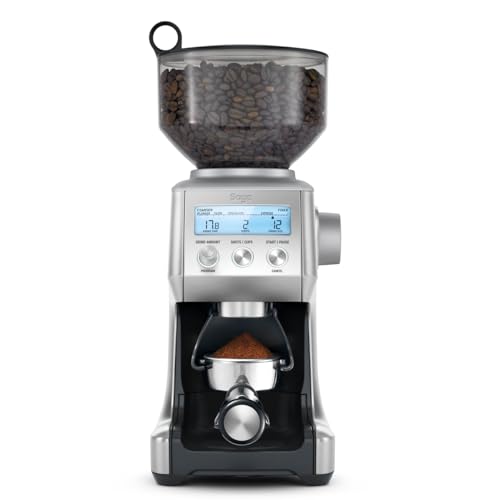 Sage - The Smart Grinder Pro - Kaffeemühle mit konischem Mahlwerk - Programmierbar, automatisch - Gebürsteter Edelstahl von Sage