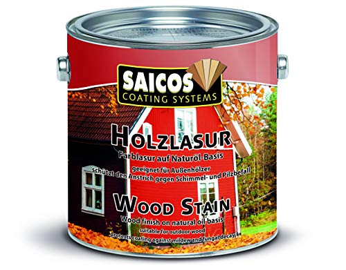Saicos Colour GmbH 301 0030 Holzlasur, schwedenrot, 750 ml (1er Pack) von Saicos