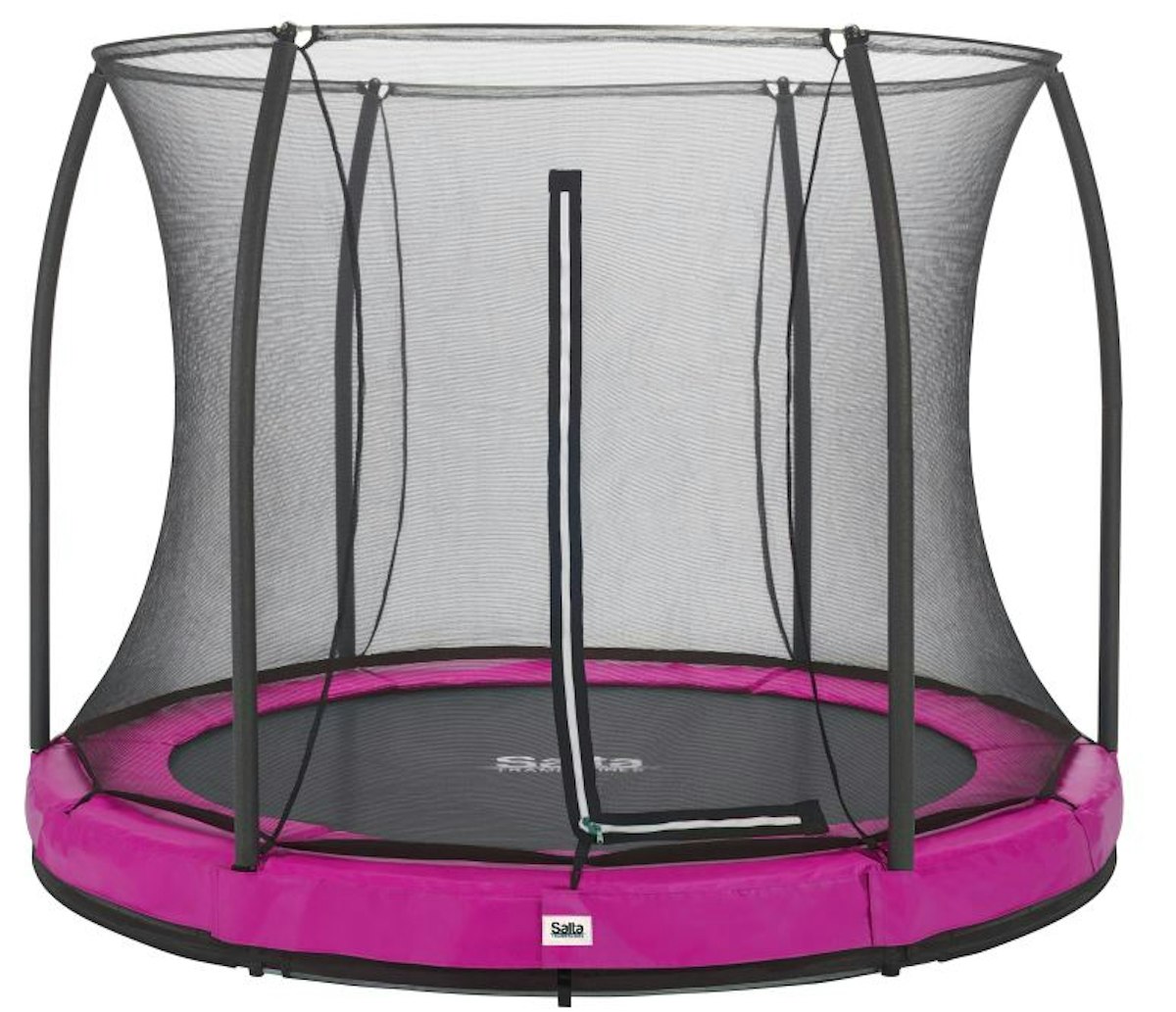 Salta Trampolin Comfort Edition Ground mit Sicherheitsnetz Ø 305 cm pink von Salta / Toptwence