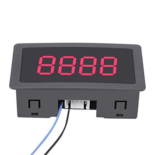 Impulszähler-Samfox Elektronische Zähleranzeige, LED 4-digital 0-9999 Auf/Ab Digitalzähler - Schalttafelzähler DC 8-24V 30mA (Farbe : Red) von Samfox