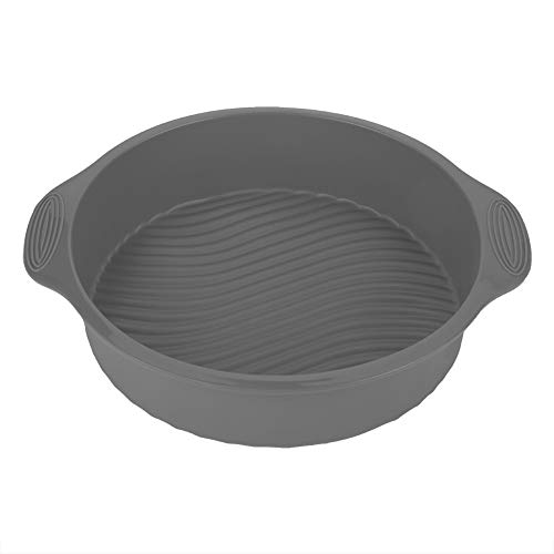 Samfox Kuchenform, 9 Zoll Silikon Kuchenform Runde Form Backform(Grau) von Samfox