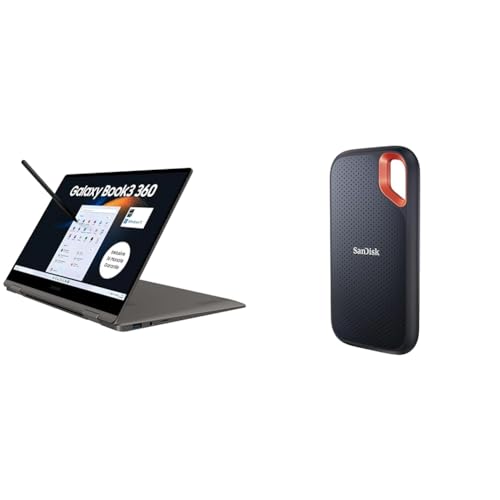 Samsung Galaxy Book3 360 Laptop & SanDisk Extreme Portable SSD 4 TB Schwarz von Samsung