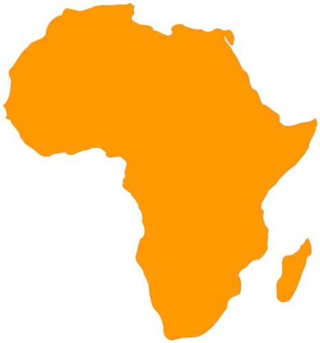 Samunshi® Afrika Aufkleber 9,3 x 10cm goldgelb von Samunshi