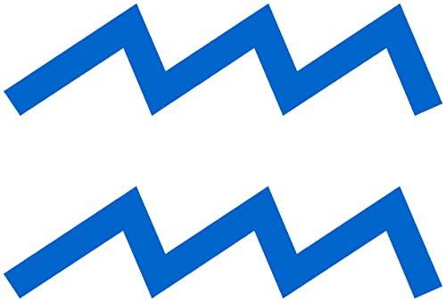 Samunshi® Aufkleber Sternzeichen Wassermann für Auto Motorrad 8 x 5,3cm azurblau von Samunshi