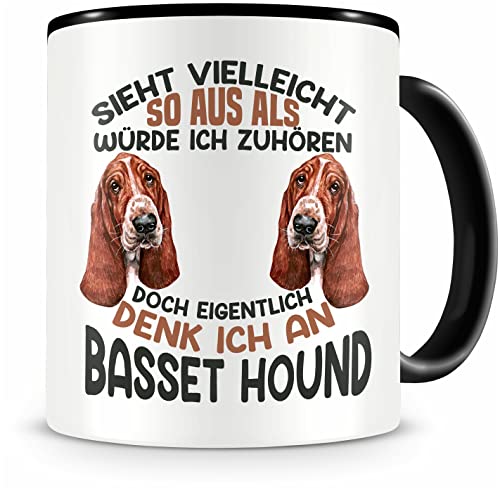 Samunshi® Basset Hound Tasse mit Spruch Sieht vielleicht so aus Basset Hound Geschenk für Hunde Fans Kaffeetasse Lustige Tassen zum Geburtstag von Samunshi