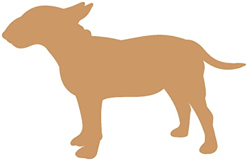 Samunshi® Bullterrier Hunde Aufkleber Autoaufkleber Sticker in 7 Größen und 25 Farben (10x6,4cm Hellbraun) von Samunshi