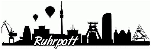 Samunshi® Ruhrpott Skyline Aufkleber Sticker Autoaufkleber City Gedruckt - 80x26cm schwarz von Samunshi