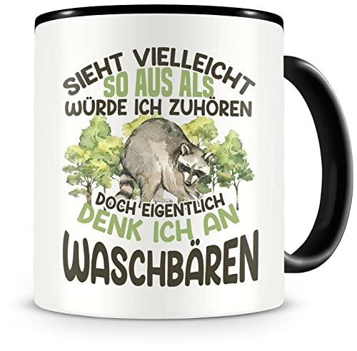 Samunshi® Waschbären Tasse mit Spruch Sieht vielleicht so aus Waschbären Geschenk für Waschbären Fans Kaffeetasse Lustige Tassen zum Geburtstag 3 von Samunshi