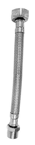 'saneaplast metalsant. 385018 – Brauseschlauch Fontan m-h 3/8 – 3/8-50 cm Inox/Kautschuk S & M von Saneaplast Metalsant.