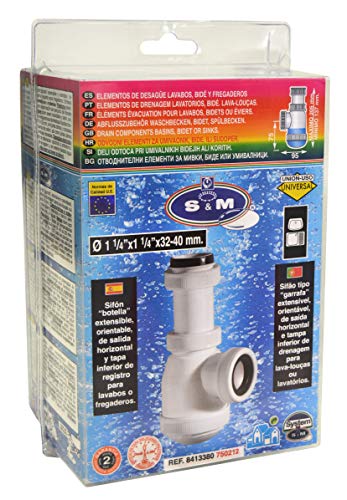 'saneaplast metalsant. 750212 – Geruchverschluss Evac Flasche 11/4 PL BL S & M von Saneaplast Metalsant.