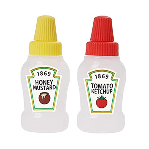 Sanfiyya Leere Gewürzquetschflaschen, 25 ml Mini -Tomaten -Ketchup -Flaschen, 2pcs tragbare Saucenbehälter Salat -Dressingbehälter, Pantry -Behälter für Bento Box von Sanfiyya