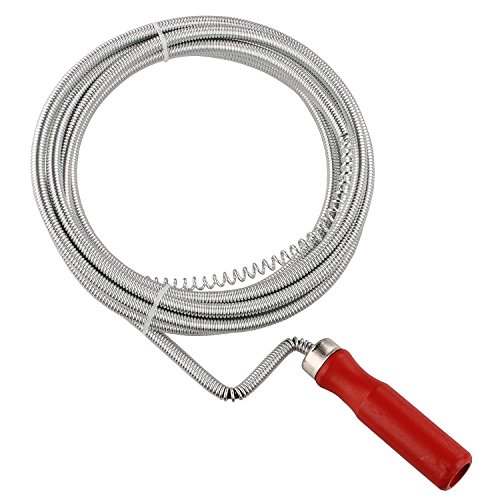 Sanixa GO124 Abfluss-Spirale Bad & Küche / 3,5 M, Ø 8mm / Flexible Rohrreinigungsspirale/Rohrreinigungswelle/Umweltfreundliche Reinigung von Sanixa