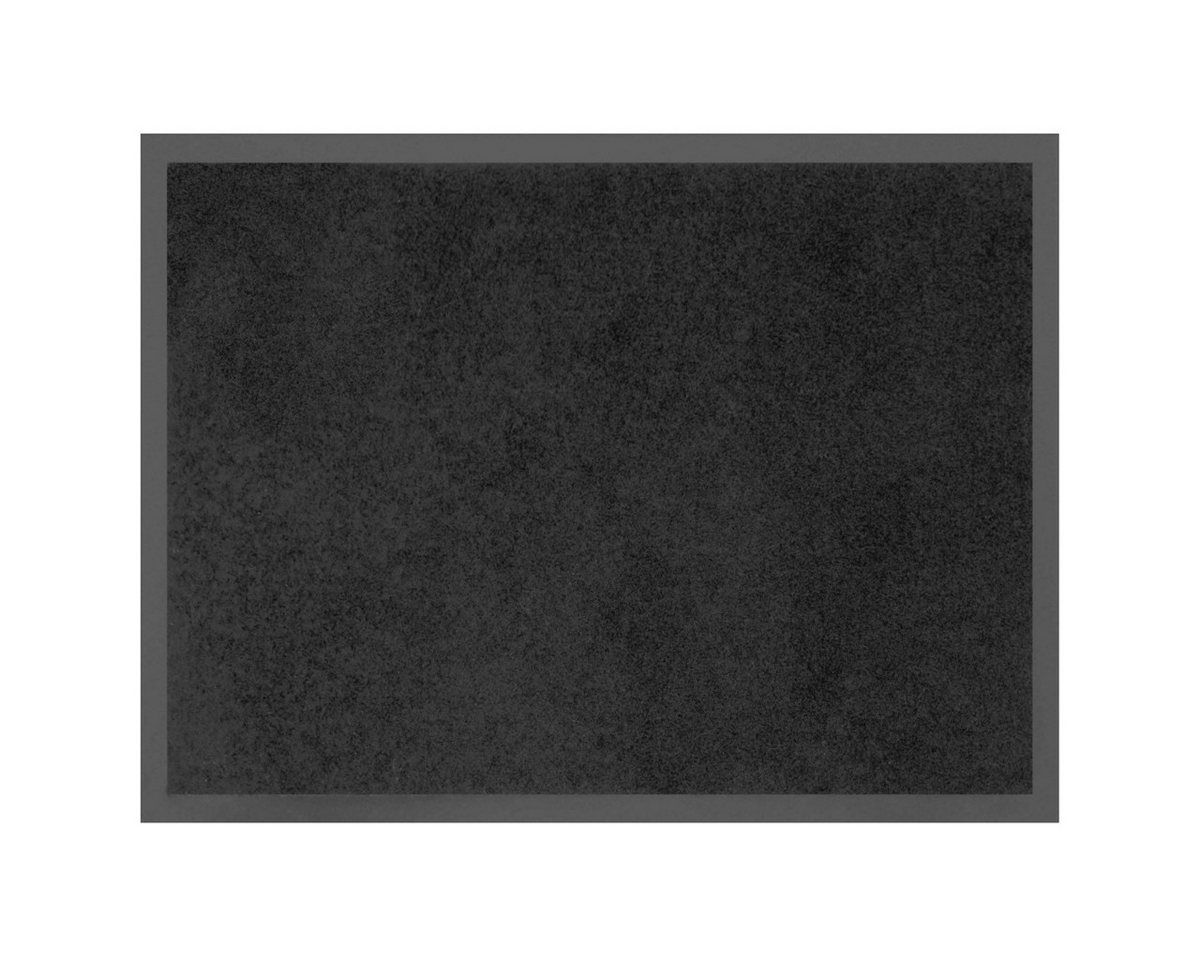 Fußmatte Fußmatte Schwarz PVC 80 cm Indoor & Outdoor Schmutzfangmatte Matte, Sanixa, rechteckig, Höhe: 5 mm, rutschfeste Unterseite von Sanixa