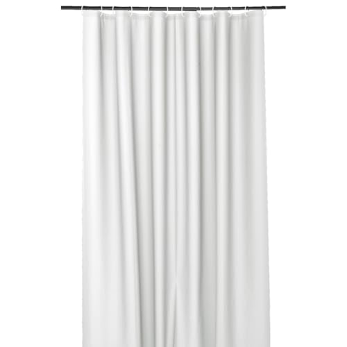 Sanixa U6RD150 Duschvorhang PEVAl 180x200 cm Schwarz, Anthrazit, Weiß od. Beige wasserdicht waschbar Badewannenvorhang Vorhang hochwertige Qualität (Weiß) von Sanixa