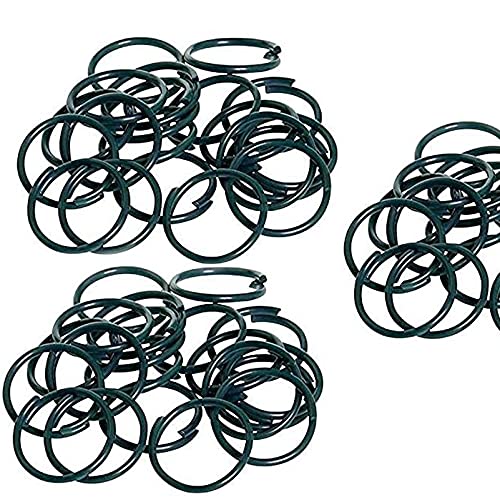 200 Stück Pflanzenringe Kunststoff Beschichtet Pflanzenstützclips Pflanzen Ringe Ringbinder zum Befestigen von Sanmum