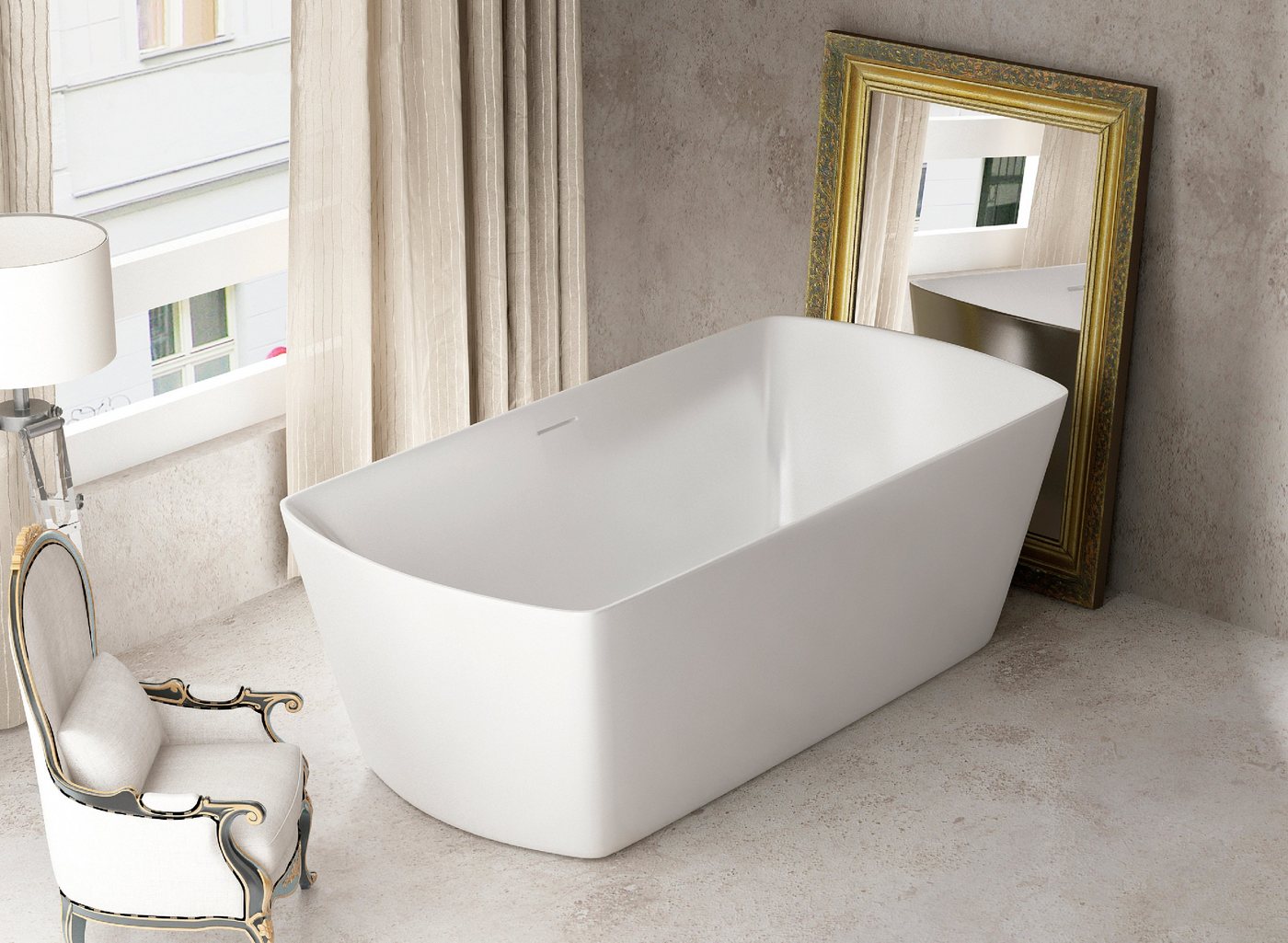 Sanotechnik Badewanne Orlando, (4-tlg), B/T/H 180/85/61,5 cm von Sanotechnik