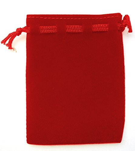 Samt Säckchen rot 6x9cm (Nylon 100%) von Saraswati