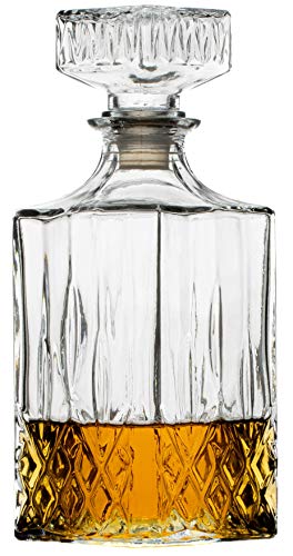 Sareva Transparentes Glas Whisky Karaffe, 1 Liter Kapazität von Sareva
