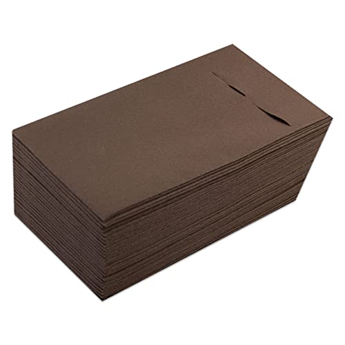 Kanguro Servietten, Format 30 x 40, Falz 1/6, Airlaid Material, Tasche, 1-lagig, Schokoladenbraun (Packung mit 40 Servietten) von Saten