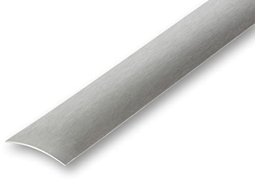 (21,99EUR/m) 50 x 1000 mm Edelstahl Übergangsprofil selbstklebend matt geschliffen/gebürstet 1,00 mm Materialstärke von NALine