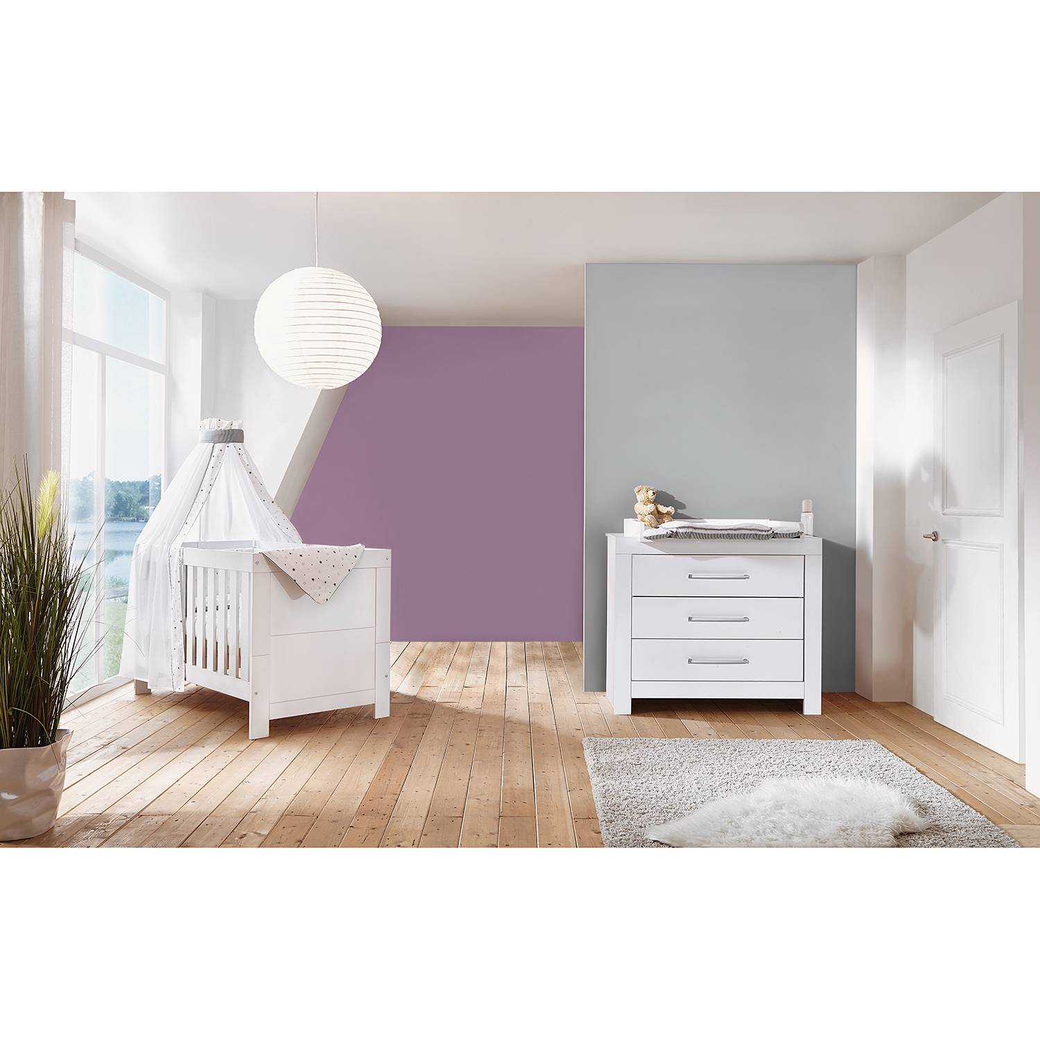 Schardt Kinderzimmer-Set Nordic White 2-teilig Weiß Melamin Dekor von Schardt