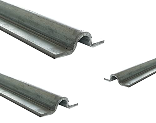 SCHARTEC Schiebetor Laufschiene Boden für U-Nut Rollen in verschiedenen Größen Bodenlaufschiene Schiene outdoor außen Profil Tor Hoftor Einfahrtstor (R8U (16 mm)/ 1.5 m lang) von Schartec