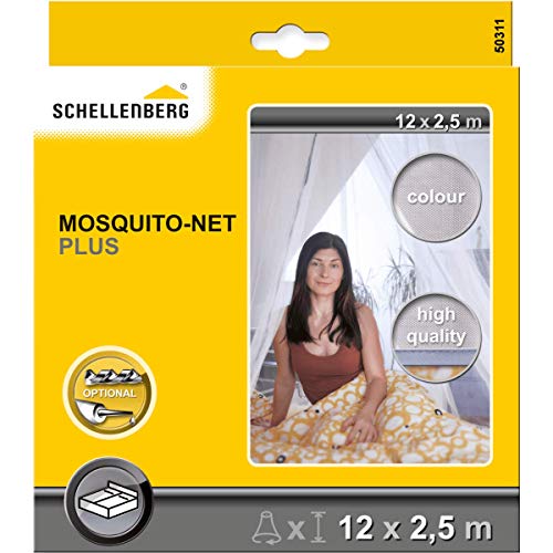 Schellenberg 50311 Moskitonetz Plus Baldachin für das Bett, Mückenschutz für angenehme Nächte von Schellenberg