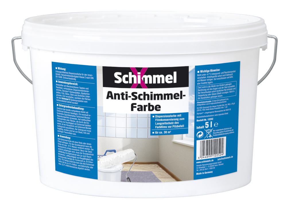 Schimmel X Anti-Schimmel-Farbe 5 L weiß von Schimmel X