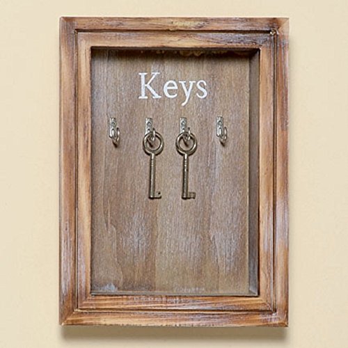 Schlüsselkasten Holz Schlüsselbrett Schlüssel Keys Schlüsselplatz Antik Vintage von Schlüsselkasten
