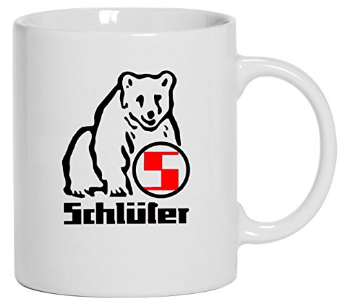 Schlüter Bärenlogo Tasse Kaffeebecher Keramik, 330 ml Inhalt | Weiß von Schlüter