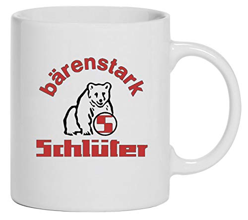 Schlüter Bärenstark Tasse Kaffeebecher Keramik, 330 ml Inhalt | Weiß von Schlüter