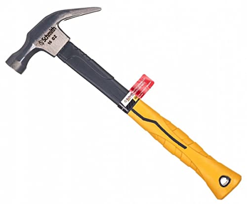 Schmith Schreinerhammer 13" - Schuhmacherhammer, Glasfaser Hammer mit zwei Klauen 450g - Zimmermannshammer, Rutschfester Griff von Schmith