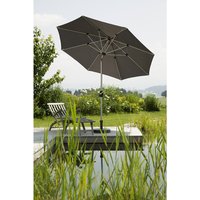 SCHNEIDER SCHIRME Marktschirm »Venedig«, rund, abknickbar, Sonnenschutzfaktor: 50+ - grau von Schneider Schirme