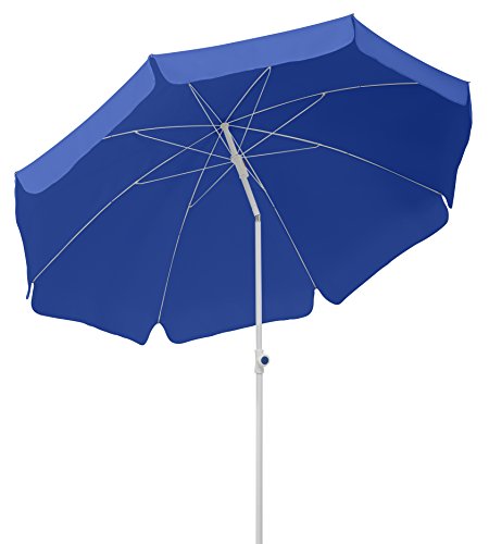 Schneider Sonnenschirm Ibiza, blau, 240 cm rund, 681-09, Gestell Stahl, Bespannung Polyester, 2.8 kg von Schneider Schirme
