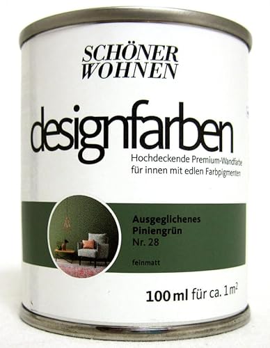 Schöner Wohnen Designfarbe Ausgeglichenes Piniengrün Nr.28 100 ml von Schöner Wohnen