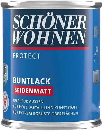 Schöner Wohnen Protect Buntlack Seidenmatt 375 ml Farbwahl, Farbe:8563 Muskatbraun von Schöner Wohnen